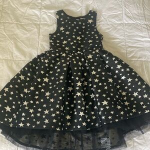 H&M girls black with silver star dress
